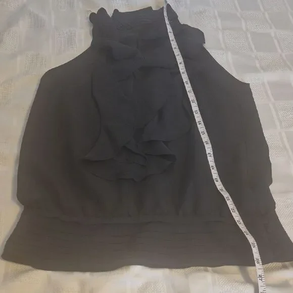 Adiva Black Ruffled Halter Top - Picture 9 of 16